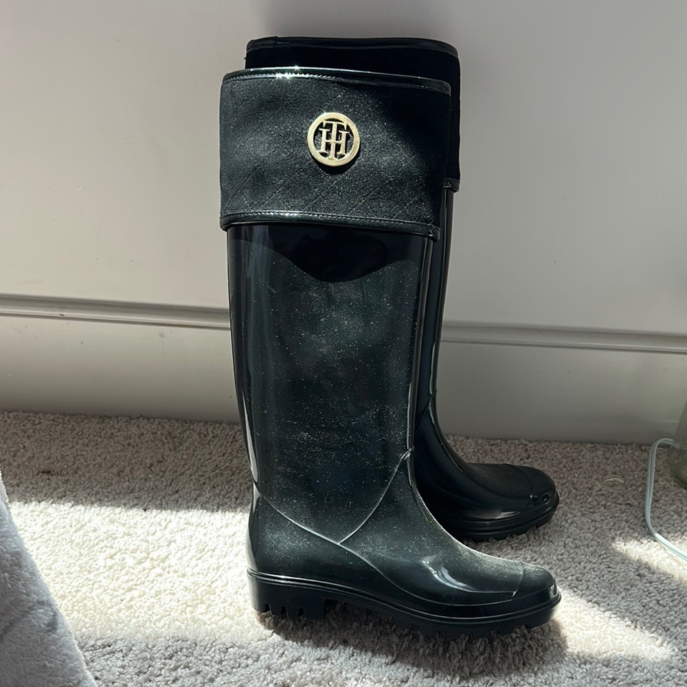 Tommy Hilfiger Black Waterproof Winter Boots
